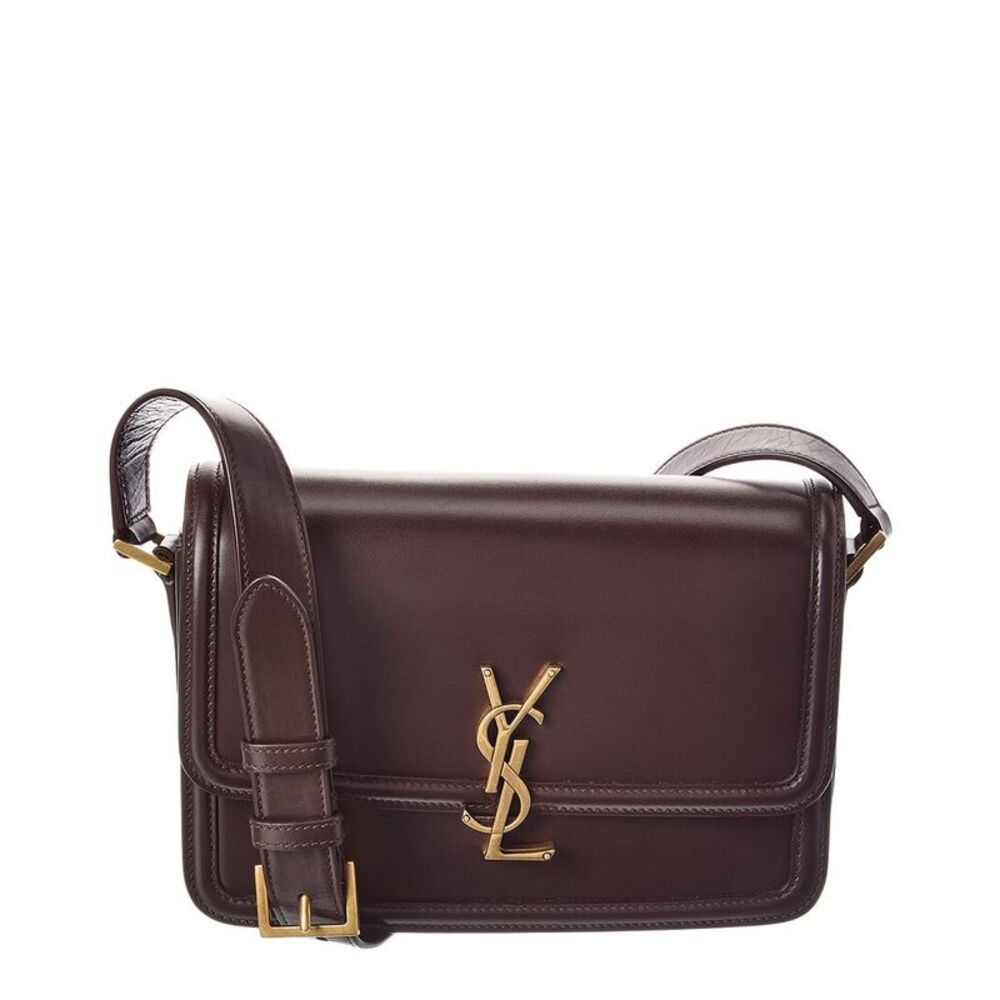 Saint Laurent Solferino Medium Leather Satchel, Brown